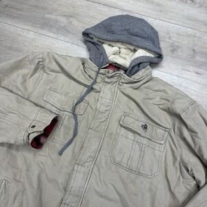 Legendary Whitetails Flannel Lined Canvas Shirt Hooded Sz 3XLT**